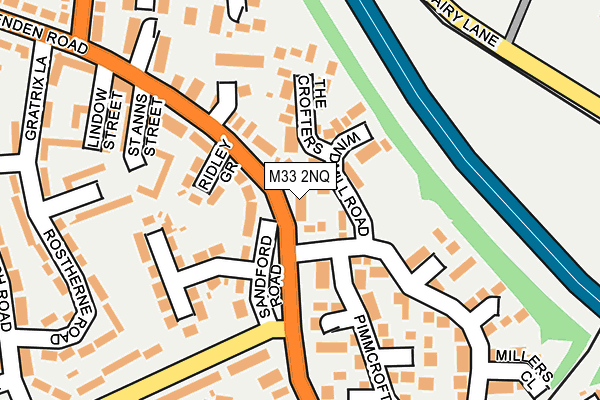 M33 2NQ map - OS OpenMap – Local (Ordnance Survey)