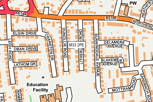 M33 2PE map - OS OpenMap – Local (Ordnance Survey)