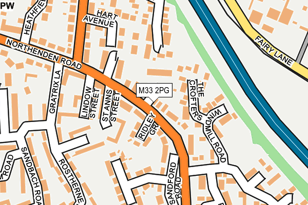 M33 2PG map - OS OpenMap – Local (Ordnance Survey)