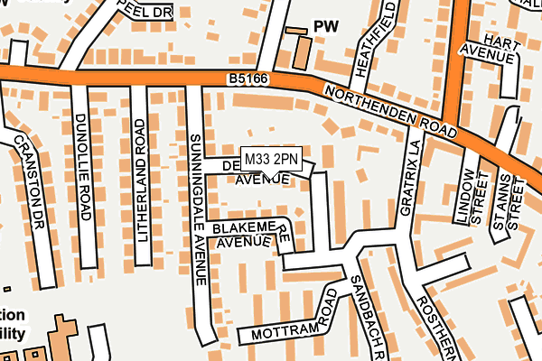 M33 2PN map - OS OpenMap – Local (Ordnance Survey)