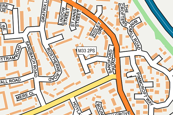 M33 2PS map - OS OpenMap – Local (Ordnance Survey)