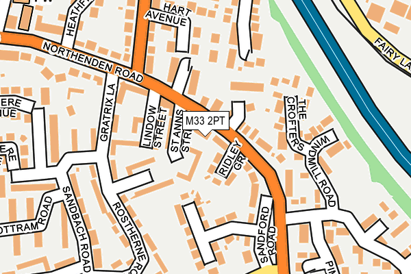 M33 2PT map - OS OpenMap – Local (Ordnance Survey)