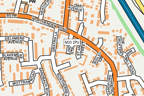 M33 2PU map - OS OpenMap – Local (Ordnance Survey)