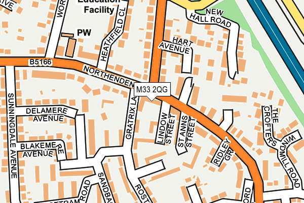 M33 2QG map - OS OpenMap – Local (Ordnance Survey)