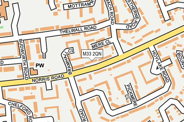 M33 2QN map - OS OpenMap – Local (Ordnance Survey)