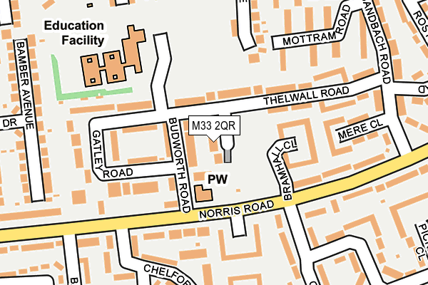 M33 2QR map - OS OpenMap – Local (Ordnance Survey)