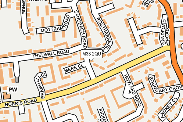M33 2QU map - OS OpenMap – Local (Ordnance Survey)