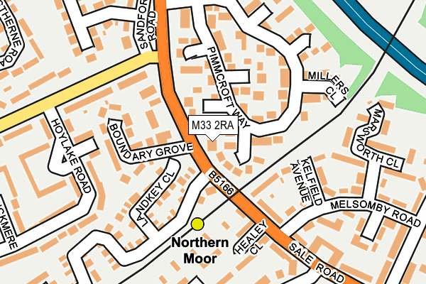 M33 2RA map - OS OpenMap – Local (Ordnance Survey)