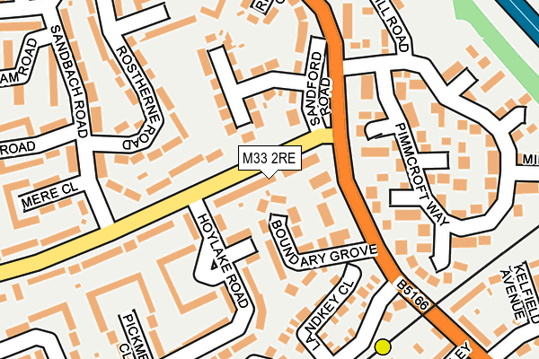 M33 2RE map - OS OpenMap – Local (Ordnance Survey)