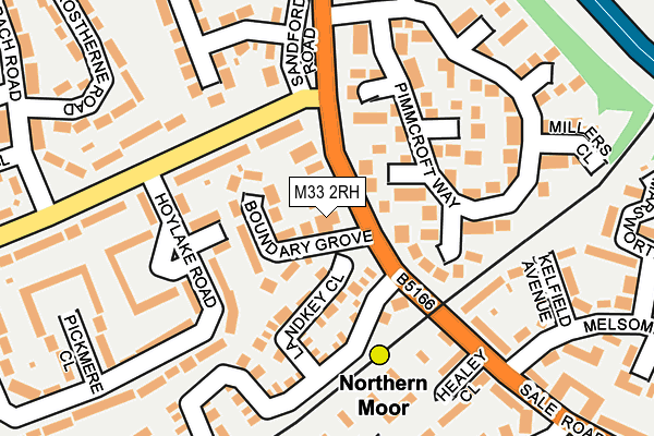M33 2RH map - OS OpenMap – Local (Ordnance Survey)