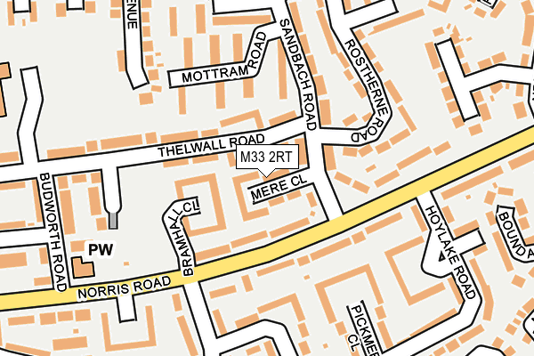 M33 2RT map - OS OpenMap – Local (Ordnance Survey)
