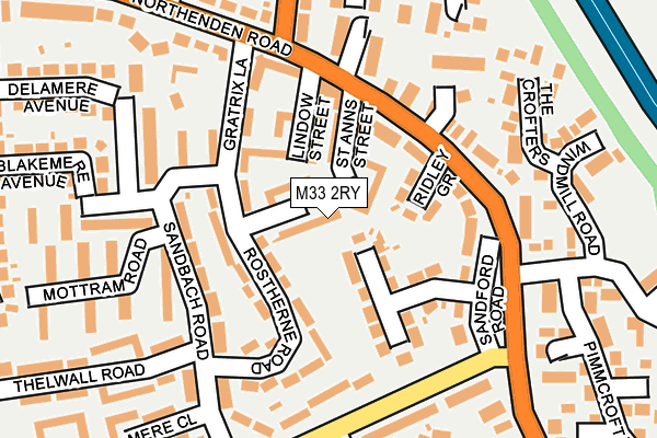 M33 2RY map - OS OpenMap – Local (Ordnance Survey)