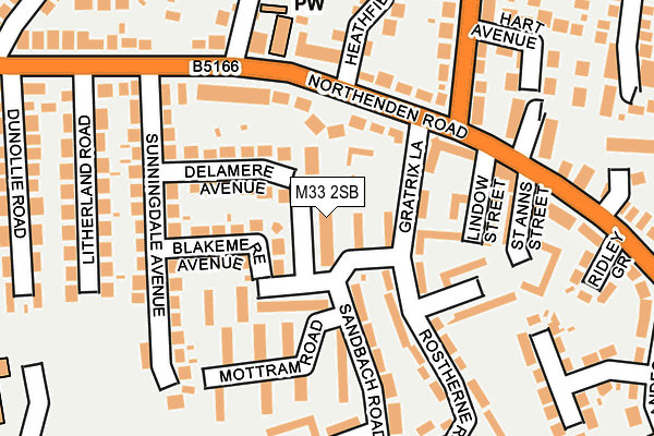 M33 2SB map - OS OpenMap – Local (Ordnance Survey)