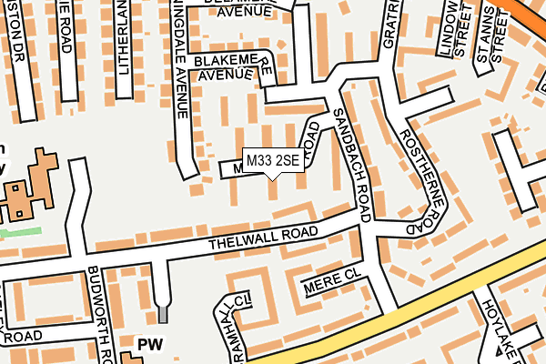 M33 2SE map - OS OpenMap – Local (Ordnance Survey)