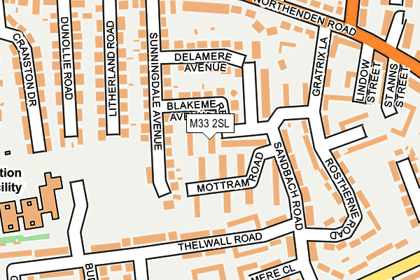 M33 2SL map - OS OpenMap – Local (Ordnance Survey)