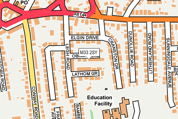 M33 2SY map - OS OpenMap – Local (Ordnance Survey)
