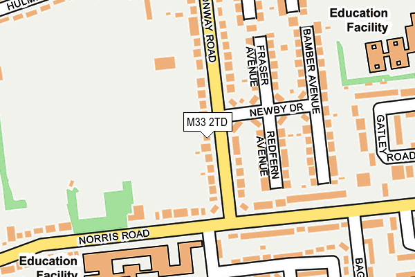 M33 2TD map - OS OpenMap – Local (Ordnance Survey)