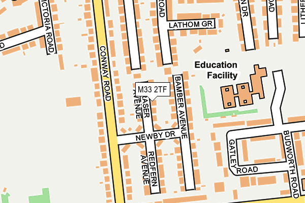 M33 2TF map - OS OpenMap – Local (Ordnance Survey)