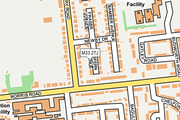 M33 2TJ map - OS OpenMap – Local (Ordnance Survey)