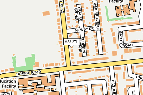 M33 2TL map - OS OpenMap – Local (Ordnance Survey)