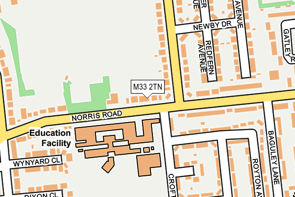 M33 2TN map - OS OpenMap – Local (Ordnance Survey)