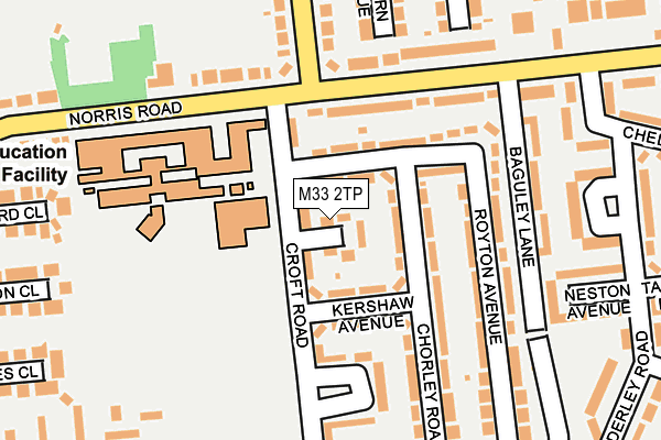 M33 2TP map - OS OpenMap – Local (Ordnance Survey)