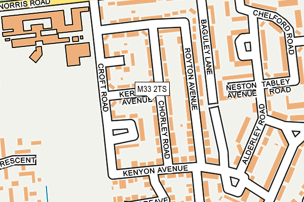 M33 2TS map - OS OpenMap – Local (Ordnance Survey)