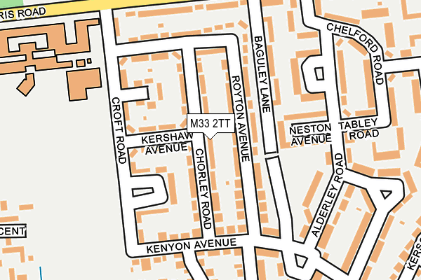 M33 2TT map - OS OpenMap – Local (Ordnance Survey)