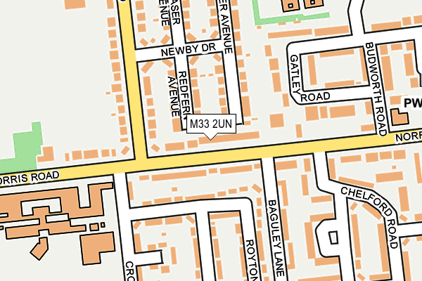 M33 2UN map - OS OpenMap – Local (Ordnance Survey)