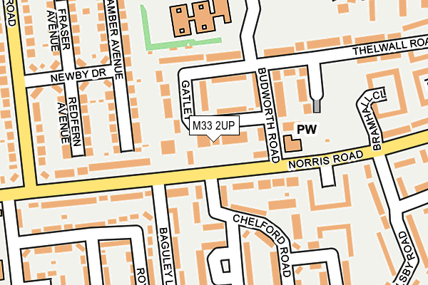 M33 2UP map - OS OpenMap – Local (Ordnance Survey)