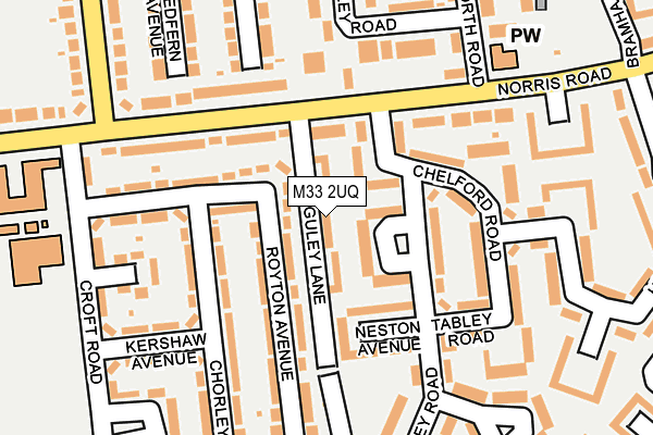 M33 2UQ map - OS OpenMap – Local (Ordnance Survey)