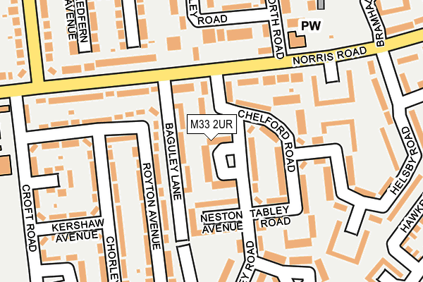 M33 2UR map - OS OpenMap – Local (Ordnance Survey)