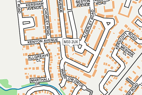 M33 2UX map - OS OpenMap – Local (Ordnance Survey)