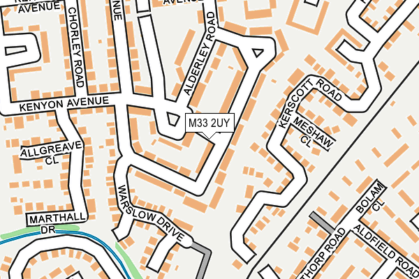M33 2UY map - OS OpenMap – Local (Ordnance Survey)