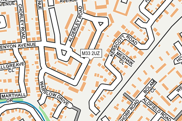 M33 2UZ map - OS OpenMap – Local (Ordnance Survey)