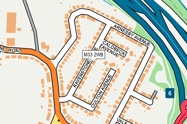 M33 2WB map - OS OpenMap – Local (Ordnance Survey)