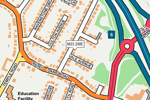 M33 2WE map - OS OpenMap – Local (Ordnance Survey)