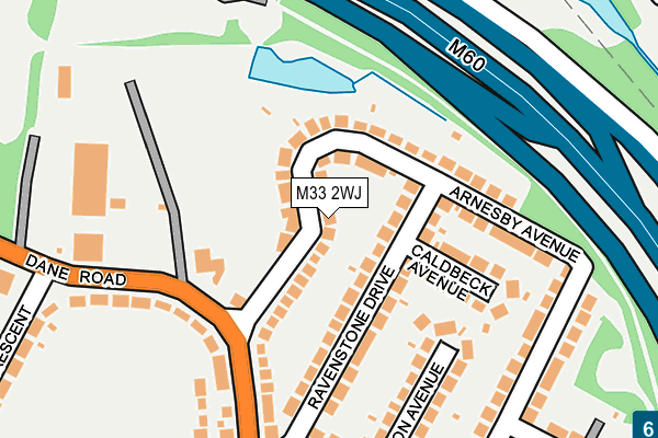 M33 2WJ map - OS OpenMap – Local (Ordnance Survey)