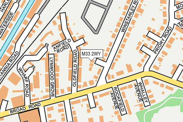 M33 2WY map - OS OpenMap – Local (Ordnance Survey)