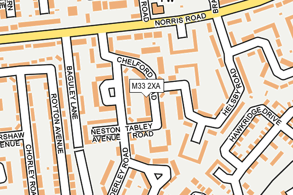 M33 2XA map - OS OpenMap – Local (Ordnance Survey)