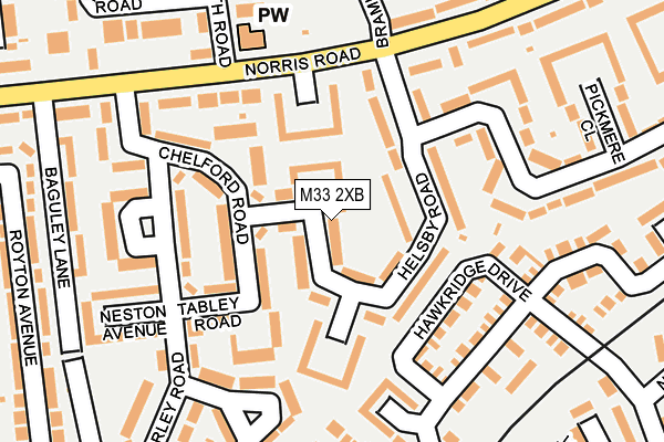 M33 2XB map - OS OpenMap – Local (Ordnance Survey)