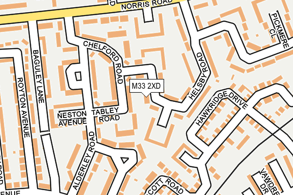 M33 2XD map - OS OpenMap – Local (Ordnance Survey)