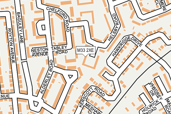 M33 2XE map - OS OpenMap – Local (Ordnance Survey)
