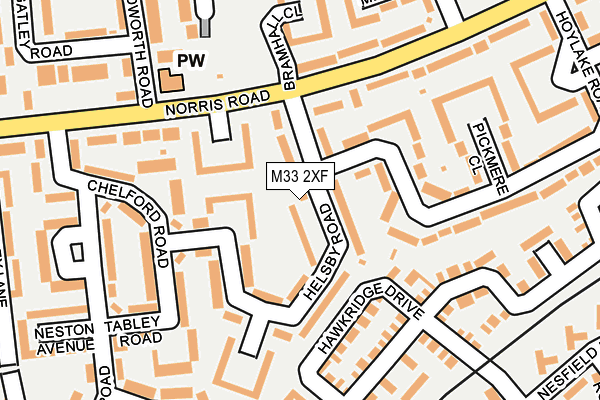 M33 2XF map - OS OpenMap – Local (Ordnance Survey)