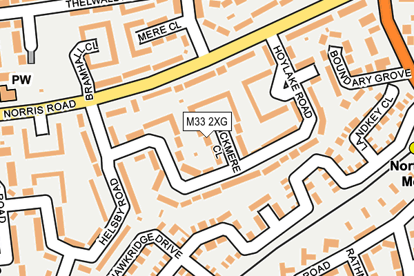 M33 2XG map - OS OpenMap – Local (Ordnance Survey)