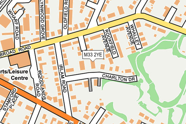 M33 2YE map - OS OpenMap – Local (Ordnance Survey)