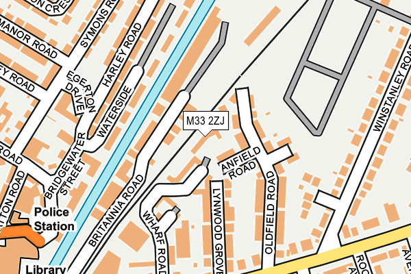 M33 2ZJ map - OS OpenMap – Local (Ordnance Survey)