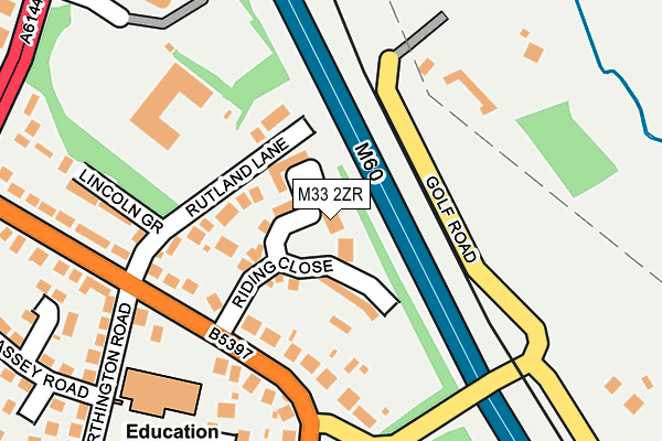 M33 2ZR map - OS OpenMap – Local (Ordnance Survey)