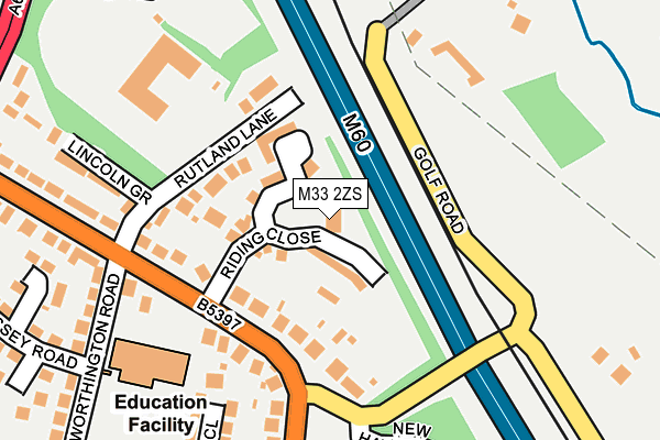 M33 2ZS map - OS OpenMap – Local (Ordnance Survey)