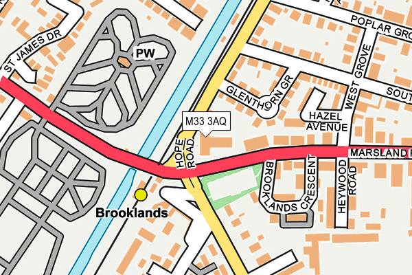 M33 3AQ map - OS OpenMap – Local (Ordnance Survey)